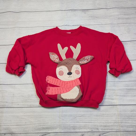 5/6 Next Reindeer Applique Pullover - Picture 1 of 5